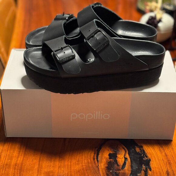 Birkenstock Papillio Arizona Flex Platform Sandal Black Size 36 (US 6) - Picture 3 of 4